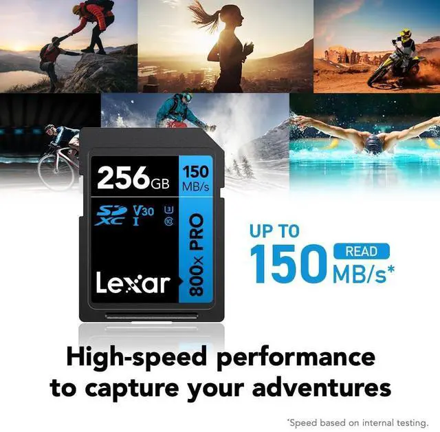 Alt view image 11 of 20 - Lexar High-Performance 800x PRO BLUE Series 256GB SDXC Memory Card Class 10 UHS-I V30 (LSD0800P256G-BNNNU)