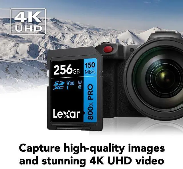 Alt view image 12 of 20 - Lexar High-Performance 800x PRO BLUE Series 256GB SDXC Memory Card Class 10 UHS-I V30 (LSD0800P256G-BNNNU)