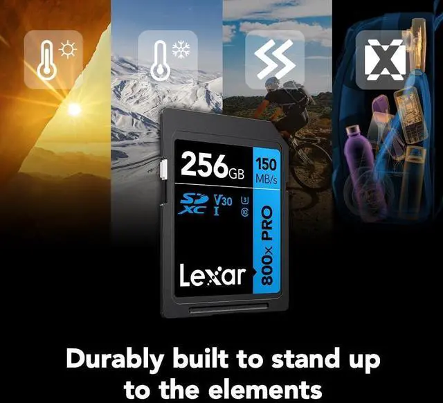 Alt view image 15 of 20 - Lexar High-Performance 800x PRO BLUE Series 256GB SDXC Memory Card Class 10 UHS-I V30 (LSD0800P256G-BNNNU)