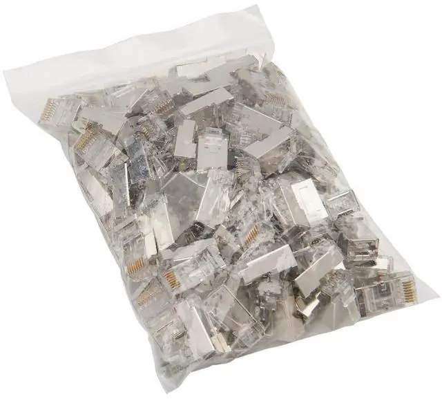 Main image of Tripp Lite Cat6 RJ45 Pass-Through FTP Modular Plug 100 Pack N232100FTP