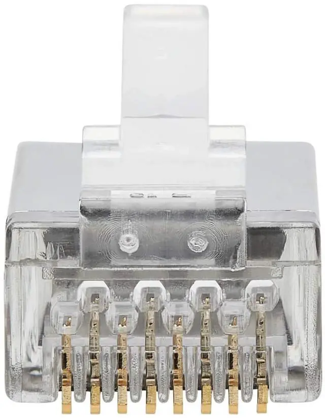 Alt view image 16 of 18 - Tripp Lite Cat6 RJ45 Pass-Through FTP Modular Plug 100 Pack N232100FTP