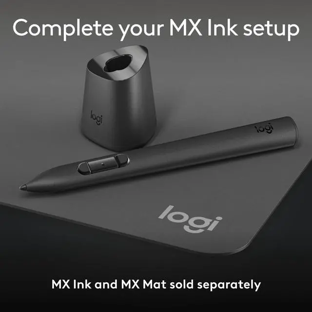 Alt view image 10 of 10 - Logitech MX Inkwell Charging Dock for MX Ink Mixed-Reality (MR) Stylus - Meta Quest 2, Meta Quest 3, Meta Quest 3S - Docking - Stylus - Charging Capability - Pogo Pin