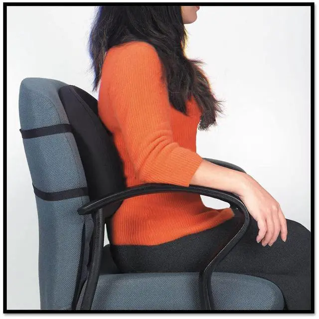 Alt view image 13 of 13 - Kantek Deluxe Back Support 15-1/2w x 3d x 11h Black LS400