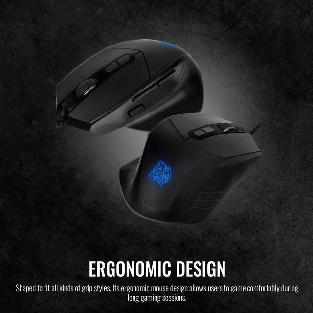 Alt view image 15 of 15 - Thermaltake Tt eSPORTS Commander Combo V2, Gaming Keyboard and Gaming Mouse with 2500 DPI, 3 Color Back Lights and Lighting Effect, cm-CMC-WLXXMB-US