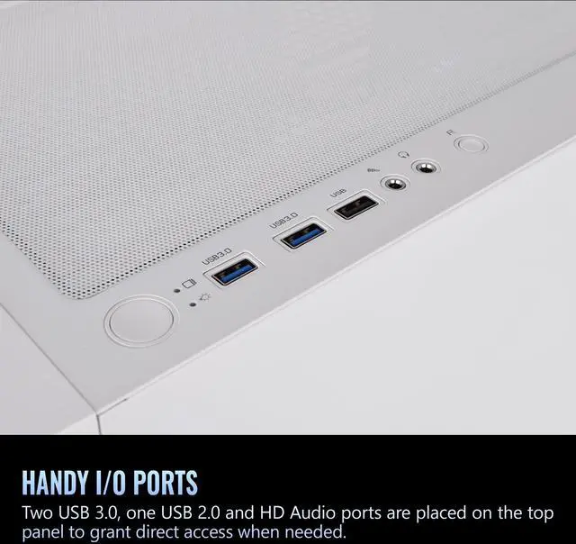 Alt view image 6 of 6 - Thermaltake Versa H16 TG ARGB Snow Micro Tower Chassis CA-1Y8-00S6WN-01