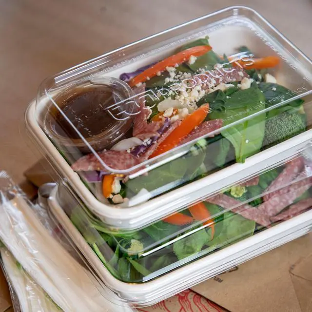 Alt view image 5 of 7 - Eco-Products EP-SCRC24LID WorldView 100% Recycled Content Lids, Fits 24 oz Rectangle