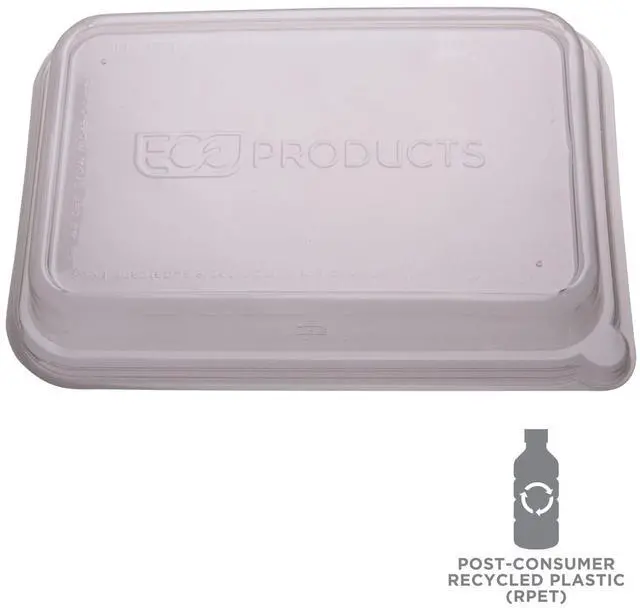 Alt view image 6 of 7 - Eco-Products EP-SCRC24LID WorldView 100% Recycled Content Lids, Fits 24 oz Rectangle