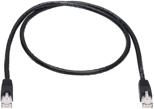 Alt view image 13 of 15 - TRIPP LITE N261-003-BK 3 ft. Cat 6A Black Augmented Cat6 (Cat6a) Snagless 10G Certified Patch Cable, (RJ45 M/M) - Black