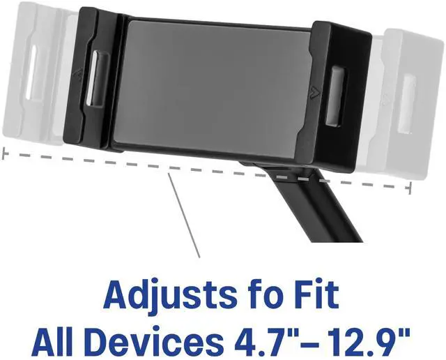 Alt view image 3 of 7 - Tablet and Phone Stand Floor Stand Black TS830