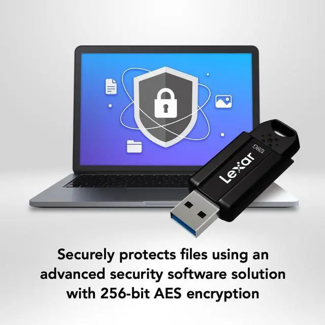 Alt view image 13 of 20 - Lexar JumpDrive S80 128GB USB 3.1 Flash Drive Black (LJDS080128G-BNBNU) LJDS80-128BNBNU
