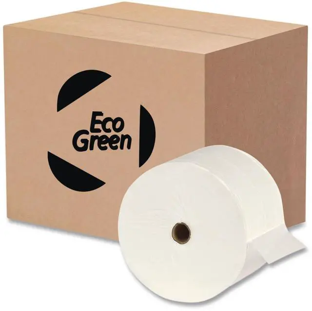 Alt view image 2 of 4 - American Paper Recycled Two-Ply Toilet Paper Septic Safe 24 Roll/Ctn EB15725