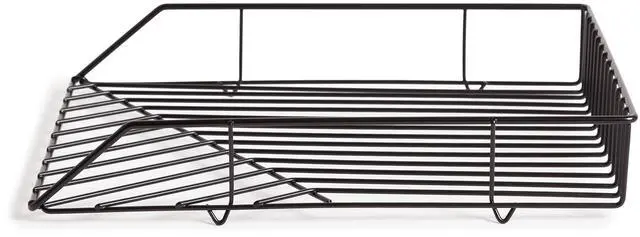Alt view image 5 of 6 - Vena Paper Tray 1 Section Holds 11" x 8.5" Sheets 10.04 x 12.44 x 2.01 Black 3840U0312