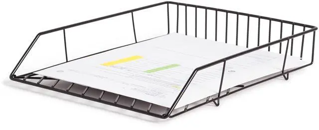 Alt view image 3 of 6 - Vena Paper Tray 1 Section Holds 11" x 8.5" Sheets 10.04 x 12.44 x 2.01 Black 3840U0312