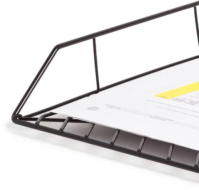 Alt view image 4 of 6 - Vena Paper Tray 1 Section Holds 11" x 8.5" Sheets 10.04 x 12.44 x 2.01 Black 3840U0312