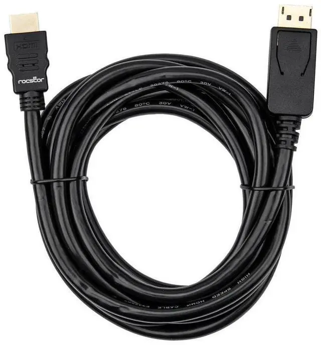 Alt view image 11 of 11 - Rocstor DisplayPort/HDMI Audio/Video Cable Y10C261B1