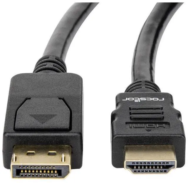 Alt view image 9 of 11 - Rocstor DisplayPort/HDMI Audio/Video Cable Y10C261B1