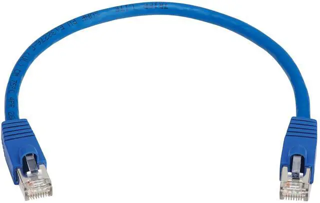 Alt view image 8 of 11 - Eaton Tripp Lite Series Cat8 40G Snagless SSTP Ethernet Cable RJ45 M/M PoE Blue 1 ft. 0.3 m