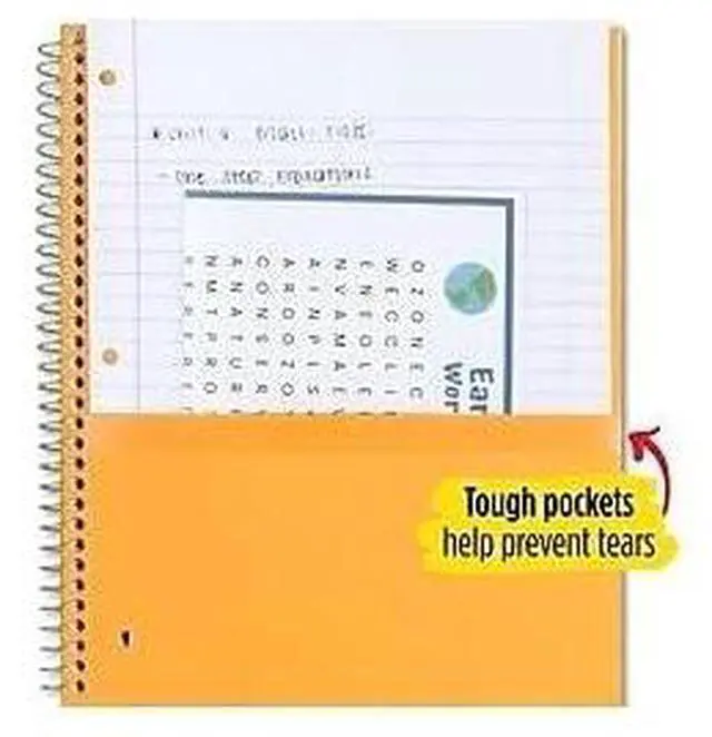 Alt view image 5 of 7 - Mead Five Star 1-Subject Wirebound Notebook with Two Pockets, Wide/Legal Rule