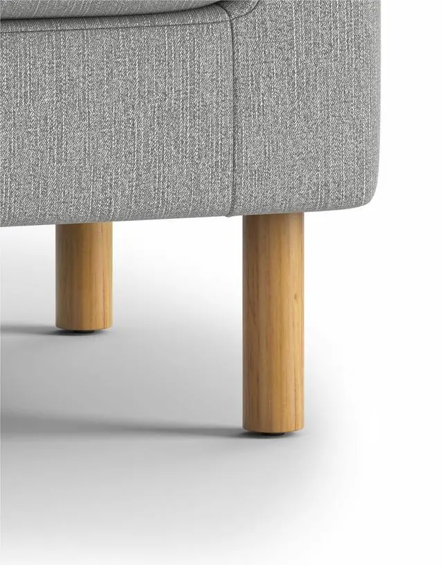 Alt view image 4 of 4 - Parkwyn Series Ottoman 23" x 23" x 17.5" Gray/Oak HONVP3LOTTGRY