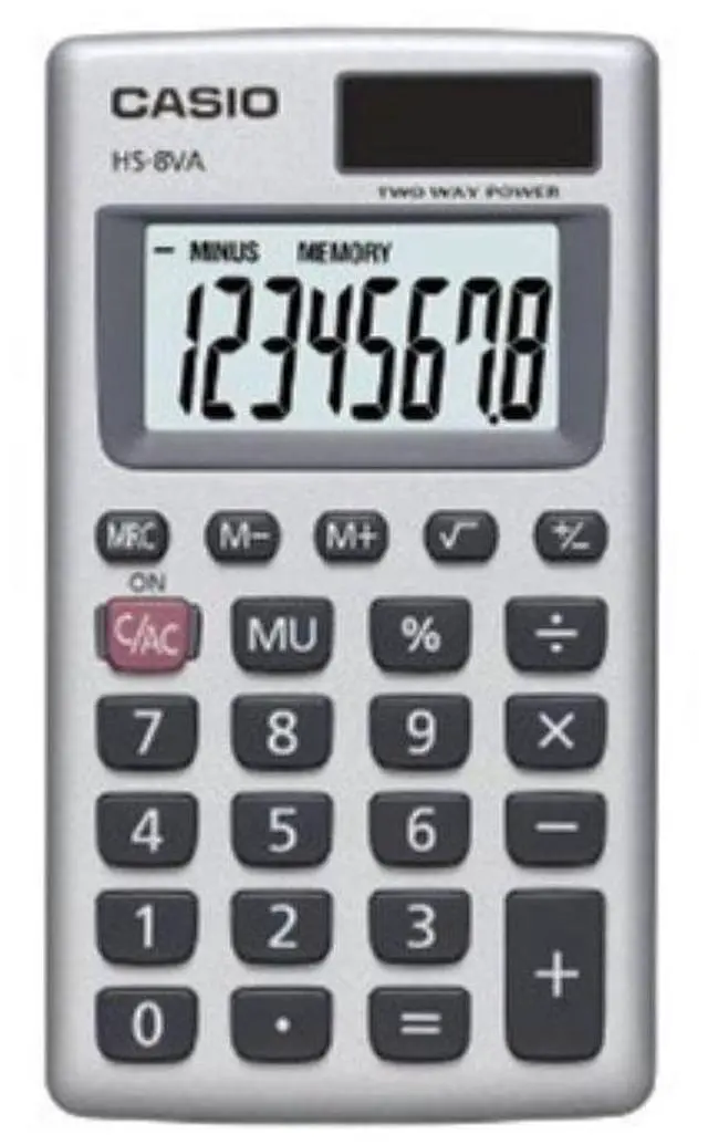 Alt view image 2 of 3 - Casio 8 Digit Solar Plus Battery Calculator Auto Off Small for Pocket or Purse