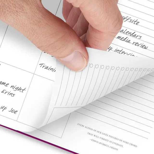 Alt view image 4 of 7 - 2025-2026 AT-A-GLANCE® Harmony Weekly/Monthly Planner, 7" x 8-3/4", Beetroot, January To January, 1099-805-56