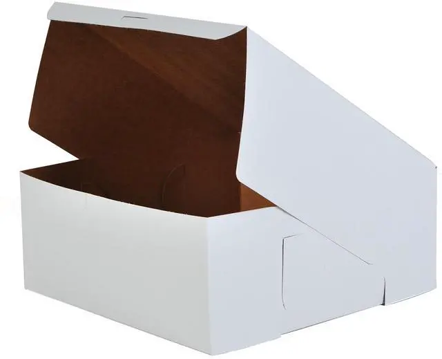 Alt view image 2 of 7 - Tuck-Top Bakery Boxes, Paperboard, White, 12 x 12 x 5 0987