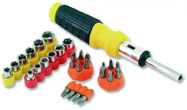 Alt view image 2 of 2 - Great Neck Saw 34 Piece Ratchet Screwdriver Set 92018