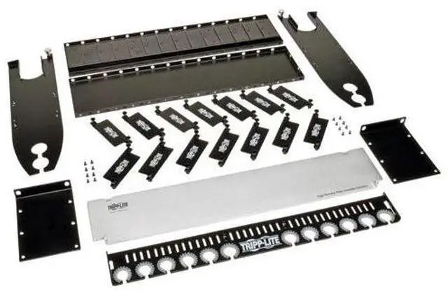 Alt view image 10 of 12 - TRIPP LITE N482-02U High Density Rackmount Fiber Enclosure Panel 14 Cassette 2URM