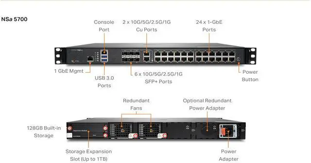 Alt view image 4 of 8 - SonicWall NSa 5700, High Availability Security Appliance | 02-SSC-1715
