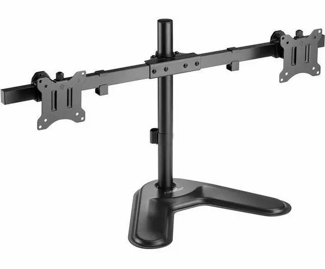 Alt view image 2 of 2 - Rocstor ErgoReach EP2 Pole Mount Dual-Screen Monitor Stand Y10N003-B1