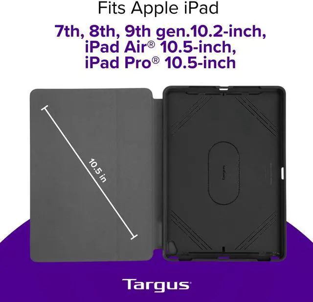 Alt view image 14 of 17 - Targus Click-In Carrying Case Folio for Select 10.2" to 10.5" Apple iPads Purple