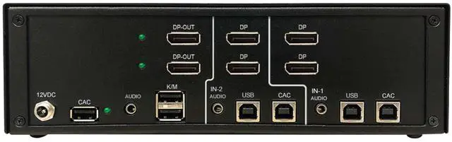 Alt view image 10 of 10 - Tripp Lite by Eaton Secure KVM Switch, 2-Port, Dual Head, DP to DP, 4K, TAA
