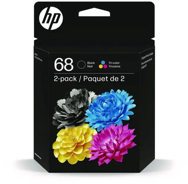 Alt view image 8 of 14 - HP 68 2-Pack Black/Tri-color Original Ink Cartridge Combo, 6L6S2TN