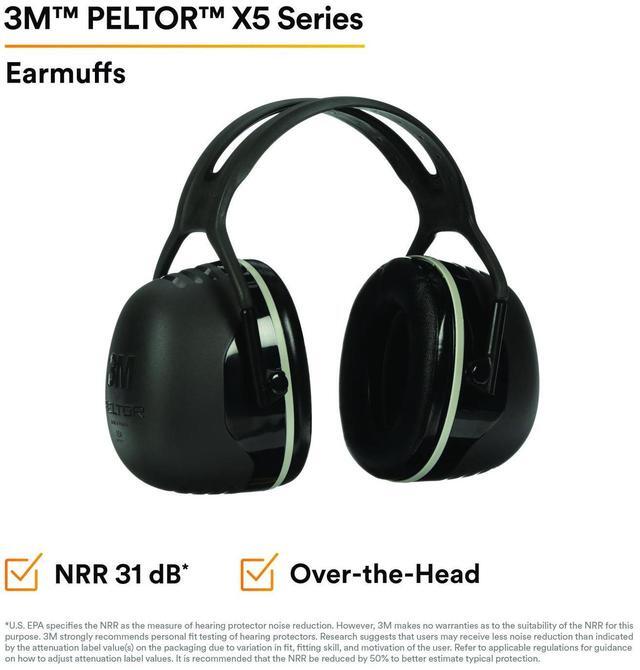 Alt view image 14 of 20 - Earmuff Headband Peltor X5 31dB NRR 10/CT Black