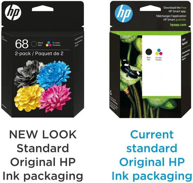 Alt view image 11 of 14 - HP 68 2-Pack Black/Tri-color Original Ink Cartridge Combo, 6L6S2TN