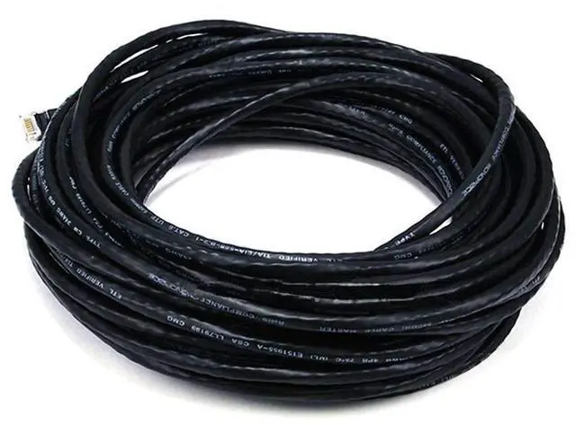 Alt view image 16 of 19 - Monoprice Cat6 Ethernet Patch Cable - Network Internet Cord - RJ45, Stranded, 550Mhz, UTP, Pure Bare Copper Wire, 24AWG, 50ft, White