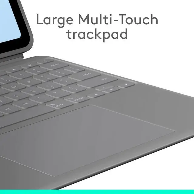 Alt view image 5 of 7 - Logitech Combo Keyboard Case for 13in iPad Air Oxford Grey 920012608