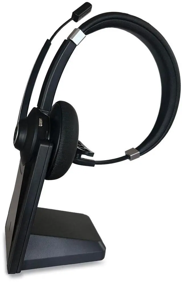 Alt view image 2 of 2 - Innovera IVR70002 Monaural Over The Head Bluetooth Headset Black/Silver