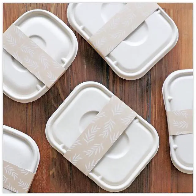 Alt view image 2 of 7 - Fiber Lids for Fiber Containers 7.8 x 10.1 x 0.5 Natural Paper 400/Carton TRLSC10LF