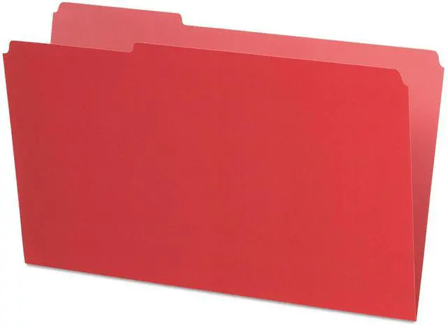 Alt view image 2 of 2 - Pendaflex Interior File Folders 1/3 Cut Top Tab Legal Red 100/Box 435013RED