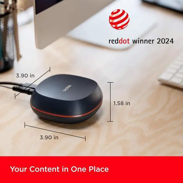 Alt view image 8 of 13 - SanDisk® Desk Drive 4TB* USB Type-C™ Desktop External SSD, up to 1000MB/s**, High-capacity Solid State Drive SDSSDT40-4T00-NA25