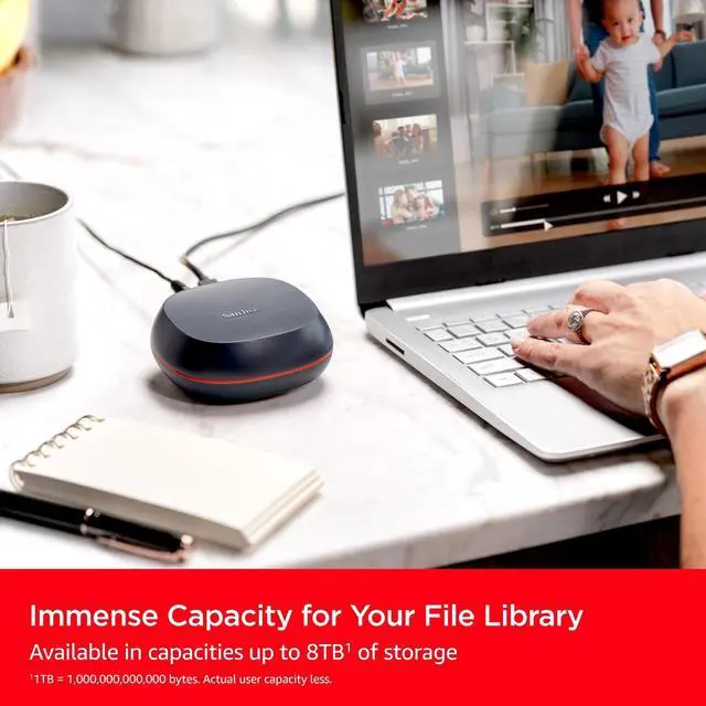 Alt view image 11 of 13 - SanDisk® Desk Drive 4TB* USB Type-C™ Desktop External SSD, up to 1000MB/s**, High-capacity Solid State Drive SDSSDT40-4T00-NA25
