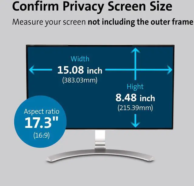 Alt view image 12 of 13 - Kensington Privacy Screen FP173W9 - Notebook privacy filter - 17.3" wide - glossy, matte