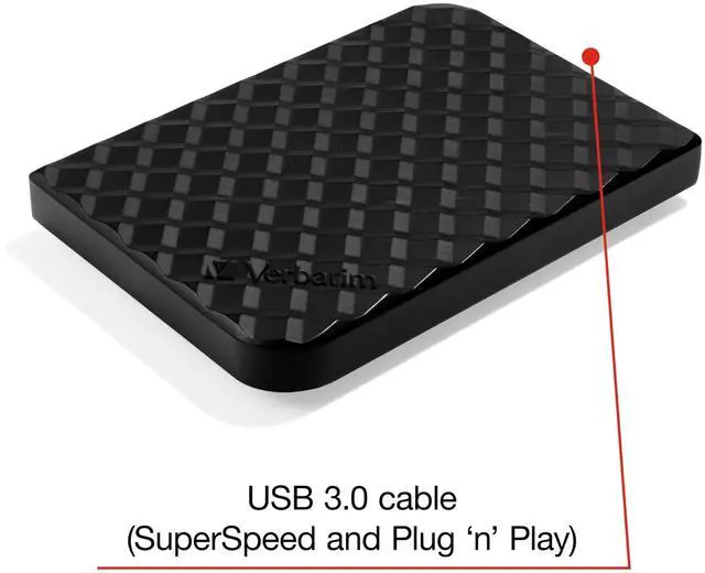 Alt view image 18 of 20 - Verbatim 2TB Store 'n' Go USB 3.0 Portable Hard Drive USB 3.0 / 2.0 port Model 53195 Black
