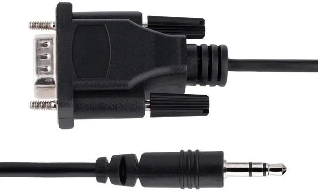 Alt view image 3 of 5 - StarTech 3ft 1m DB9 to 3.5mm Serial Cable for Serial Device Configuration RS232 DB9 Male to 3.5mm for Calibrating via Audio Jack