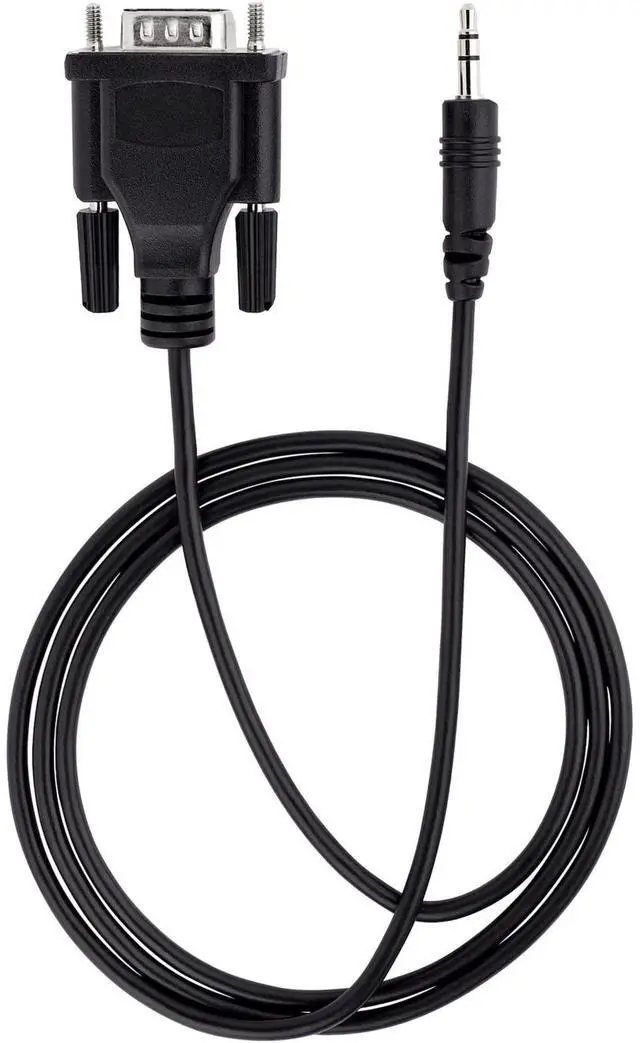 Alt view image 5 of 5 - StarTech 3ft 1m DB9 to 3.5mm Serial Cable for Serial Device Configuration RS232 DB9 Male to 3.5mm for Calibrating via Audio Jack