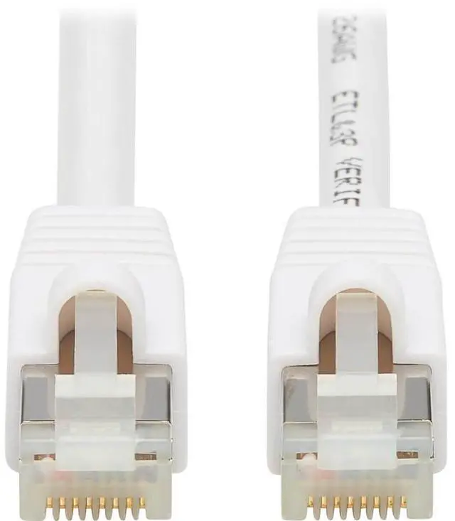 Alt view image 3 of 8 - TRIPP LITE N262AB-010-WH 10 ft. Cat 6A White Safe-IT Cat6a 10G Certified Snagless Antibacterial S/FTP Ethernet Cable (RJ45 M/M), PoE, White