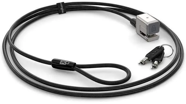 Alt view image 10 of 16 - Kensington Keyed Cable Lock for Surface Pro and Surface Go - Black, Silver - Carbon Steel, Plastic - 5.91 ft - For Notebook