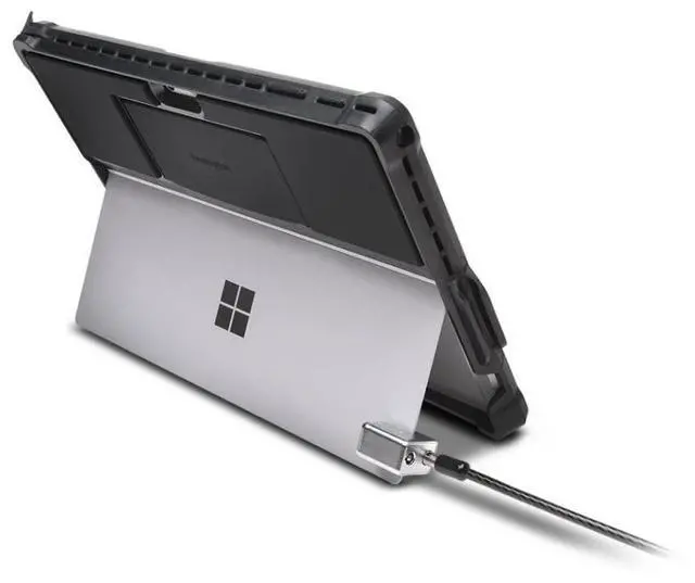 Alt view image 15 of 16 - Kensington Keyed Cable Lock for Surface Pro and Surface Go - Black, Silver - Carbon Steel, Plastic - 5.91 ft - For Notebook