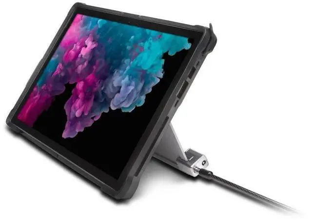 Alt view image 11 of 16 - Kensington Keyed Cable Lock for Surface Pro and Surface Go - Black, Silver - Carbon Steel, Plastic - 5.91 ft - For Notebook